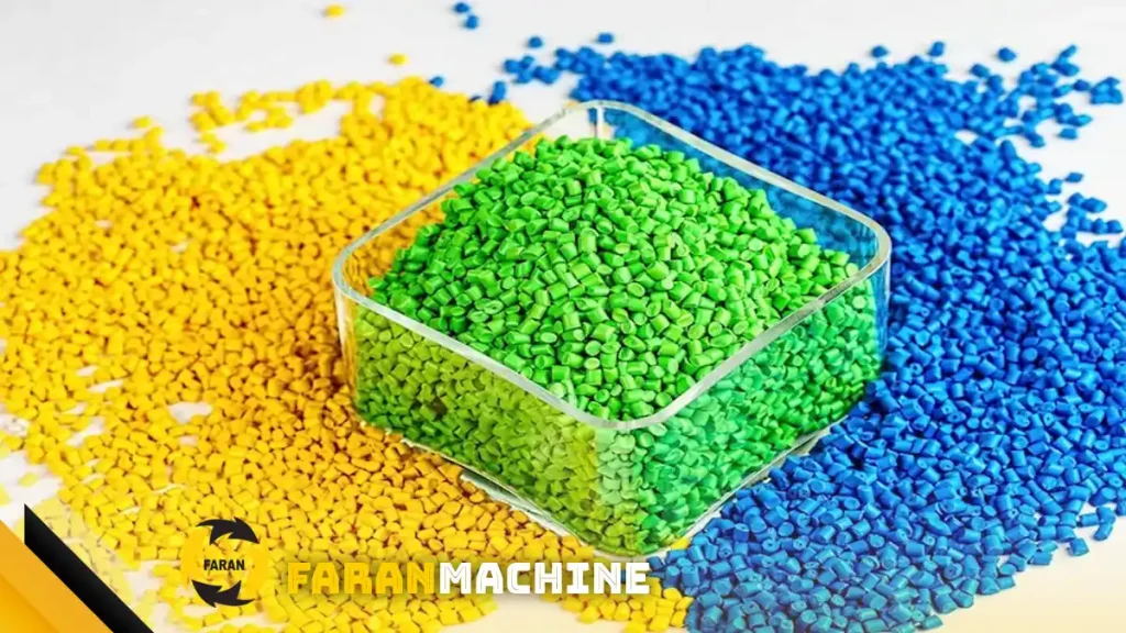 گرانول پلاستیکی شفاف تولید شده از مواد بازیافتی PET

