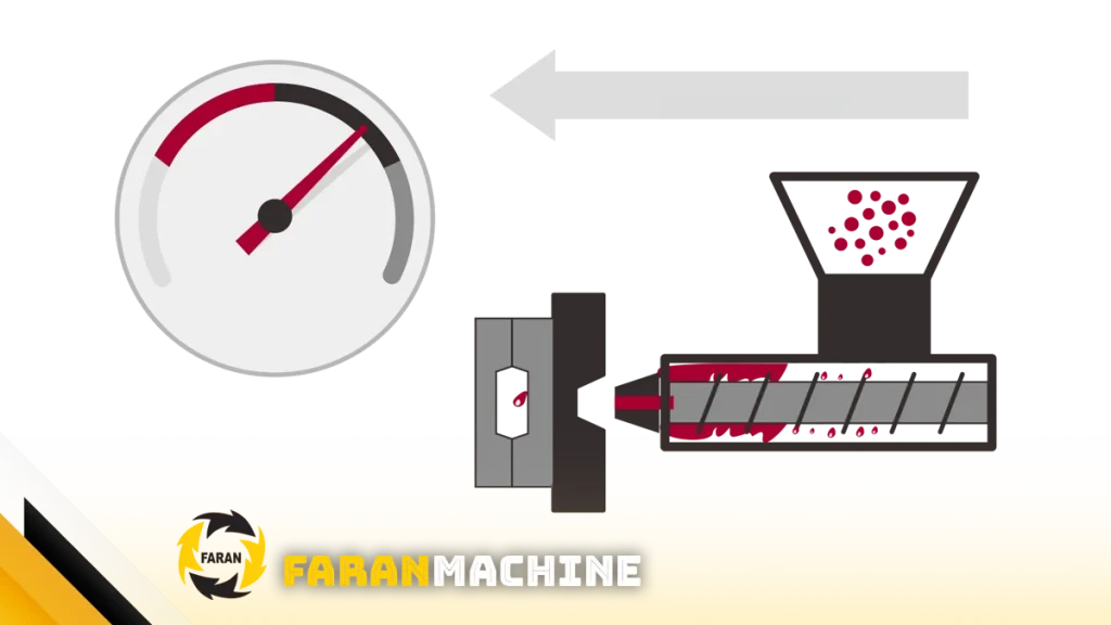 تنظیم فشار، دما و سرعت در دستگاه تزریق پلاستیک برای تعیین زمان بهینه تزریق در قالب.