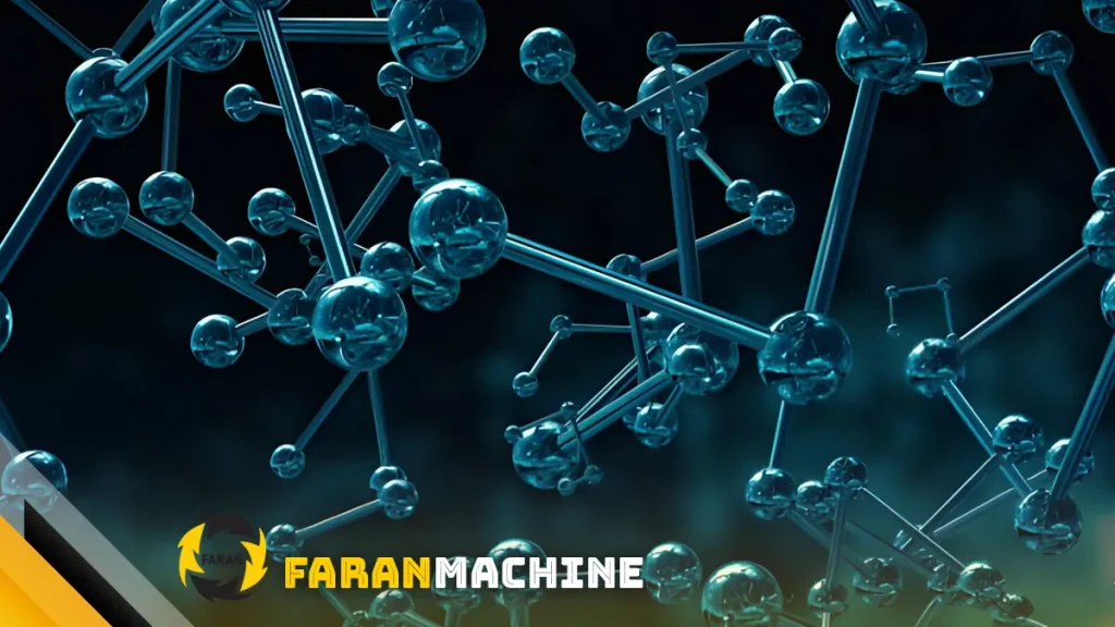 تصویر ساختار مولکولی پلیمر و نحوه اتصال مونومرها در زنجیره بلند